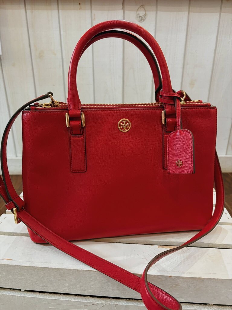 Tory Burch Robinson Double Zip Leather Tote