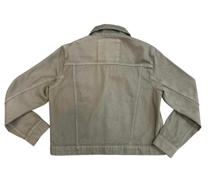 Michael Kors Denim Jacket In Olive - Size Large