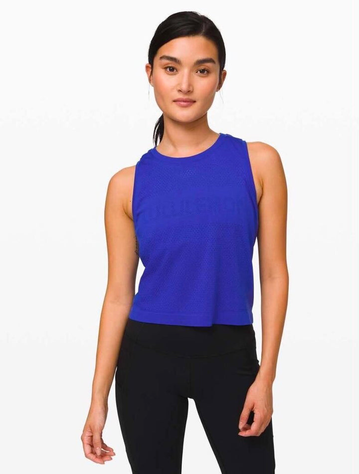Lululemon Breeze Tank Top In Blue - Size Small