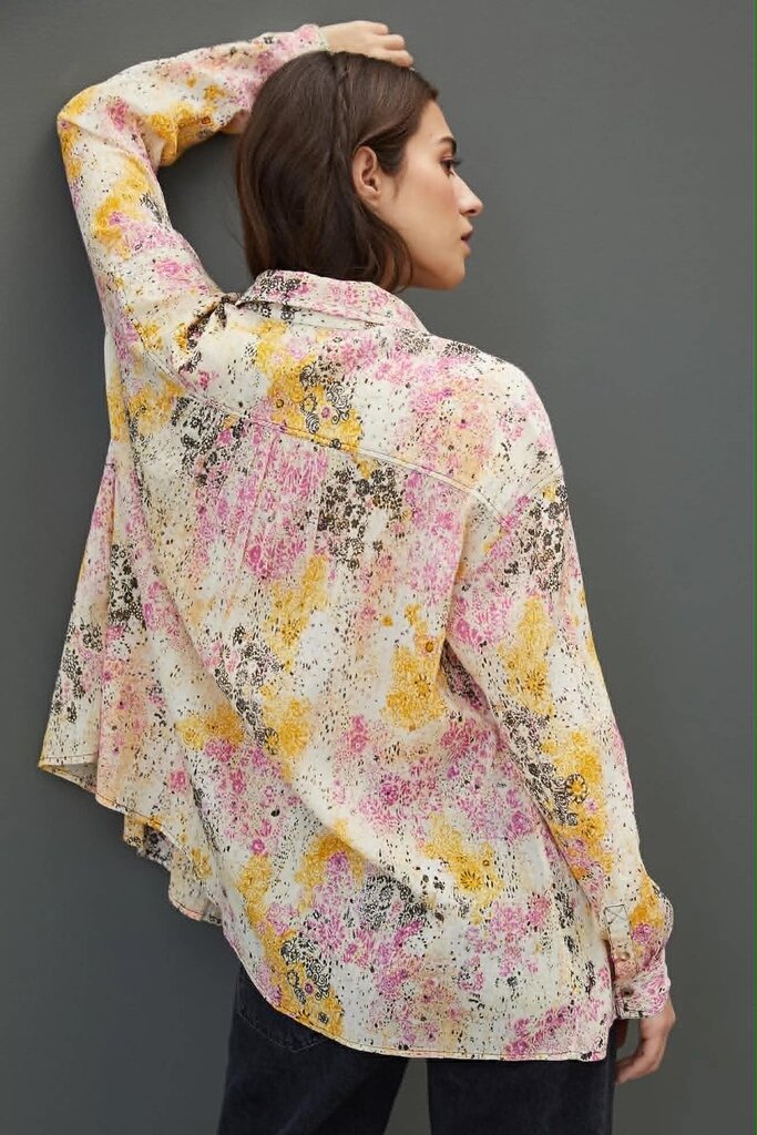 Pilcro Smocked Buttondown - Size Medium