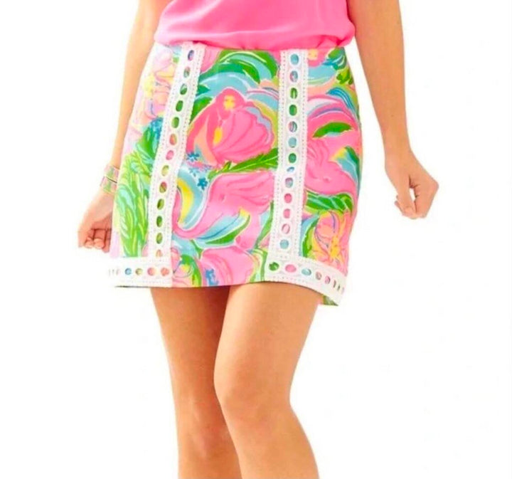 Lilly Pulitzer Pansy Lace Skort - Size 2
