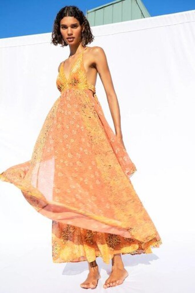 Free People NWT Chiffon Meredith Maxi Dress - Size XS (Retails for 248)