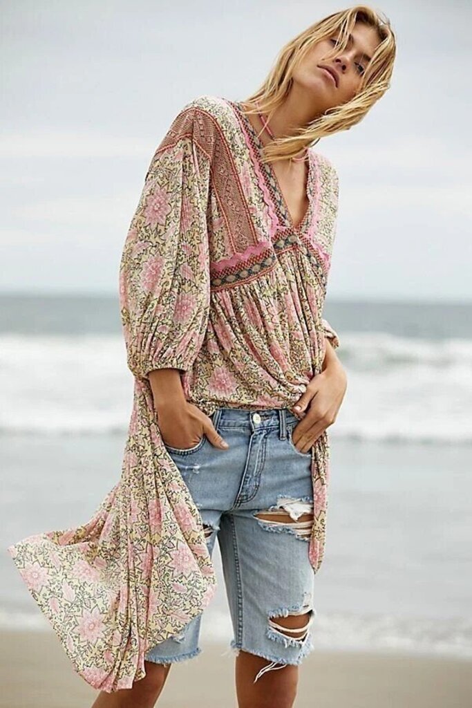 Free People Moon Child Lakeside Maxi Top - Size Small