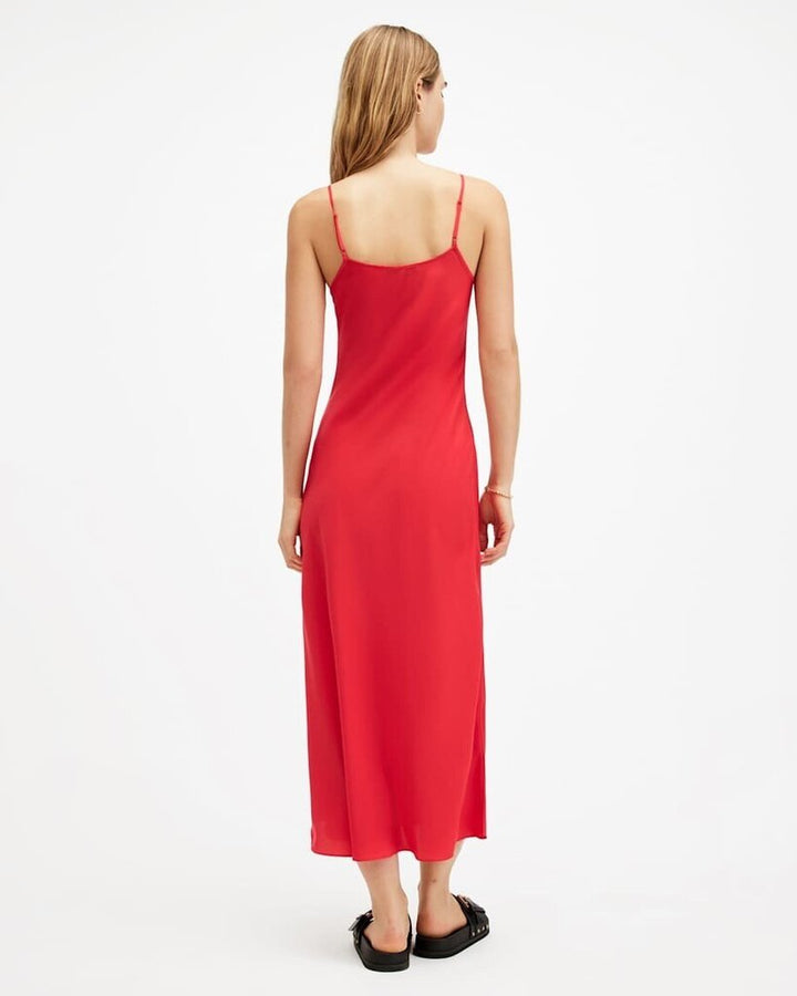 All Saints Bryony V-Neck Midi Slip Dress - Size 10