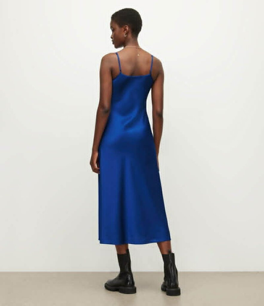 All Saints Bryony V-Neck Midi Slip Dress - Size 10