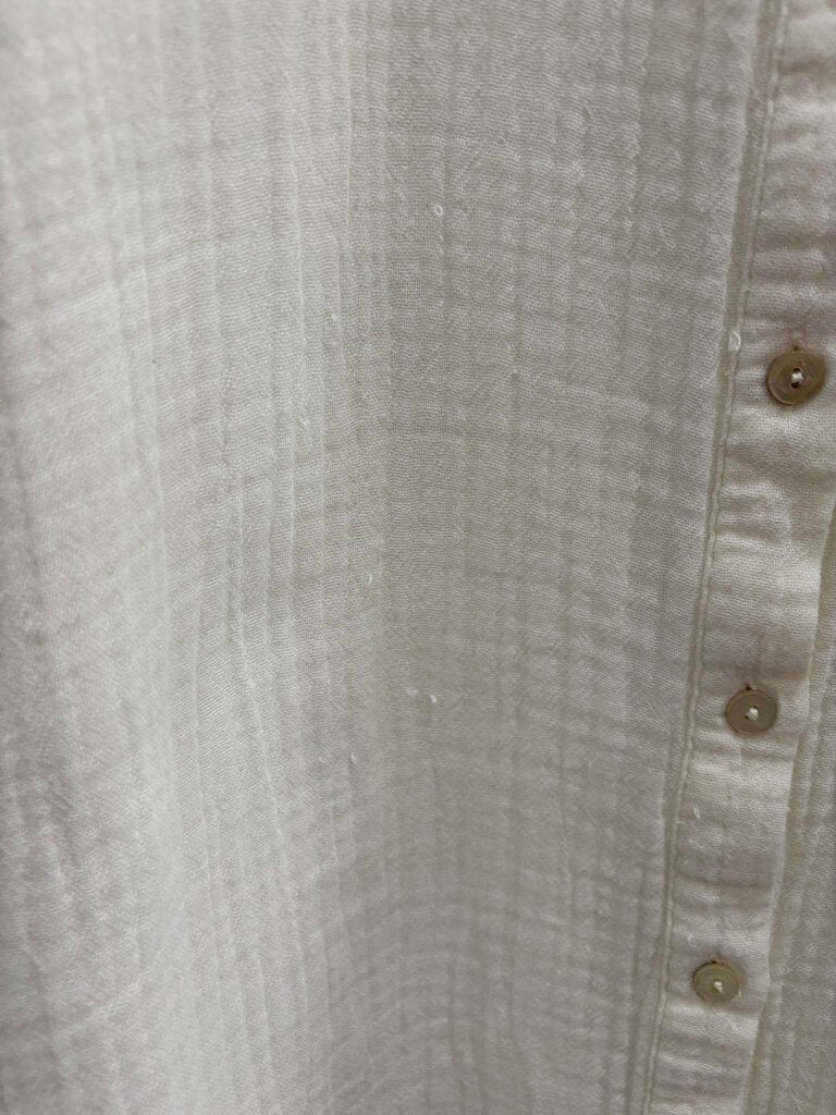 Eileen Fisher Cotton Gauze Button Up Shirt Dress - Size 1X