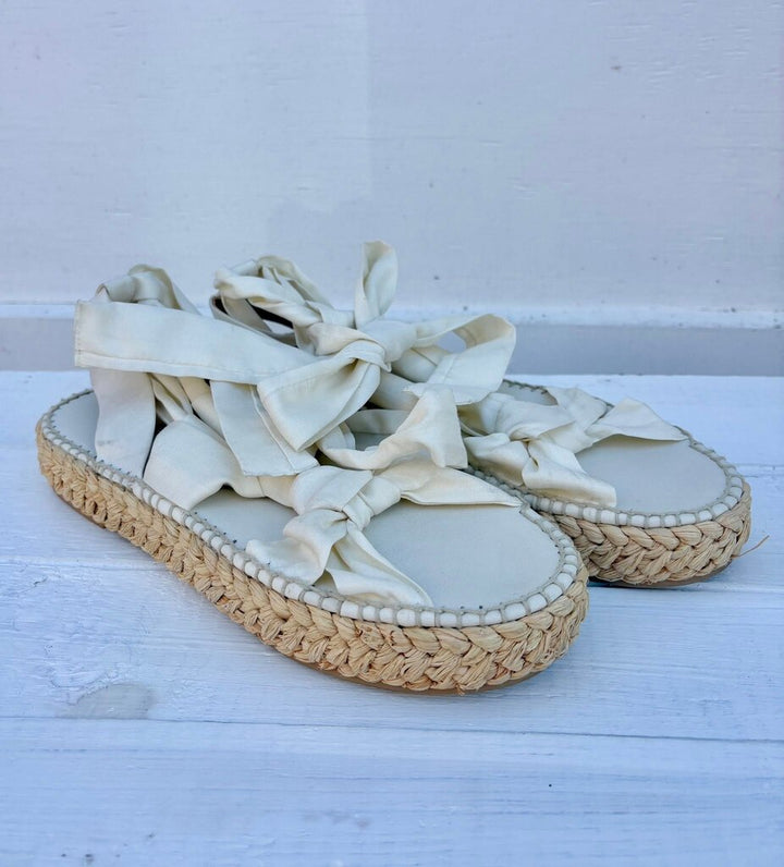 Ralph Lauren Lilyann Ikat-Print Espadrilles - Size 38.5