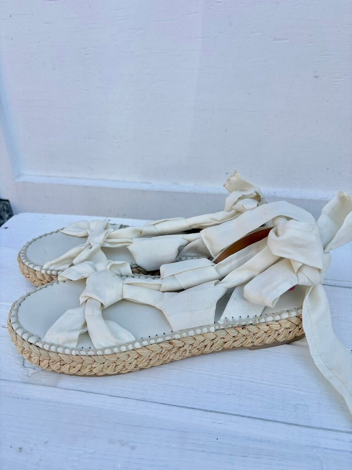 Ralph Lauren Lilyann Ikat-Print Espadrilles - Size 38.5