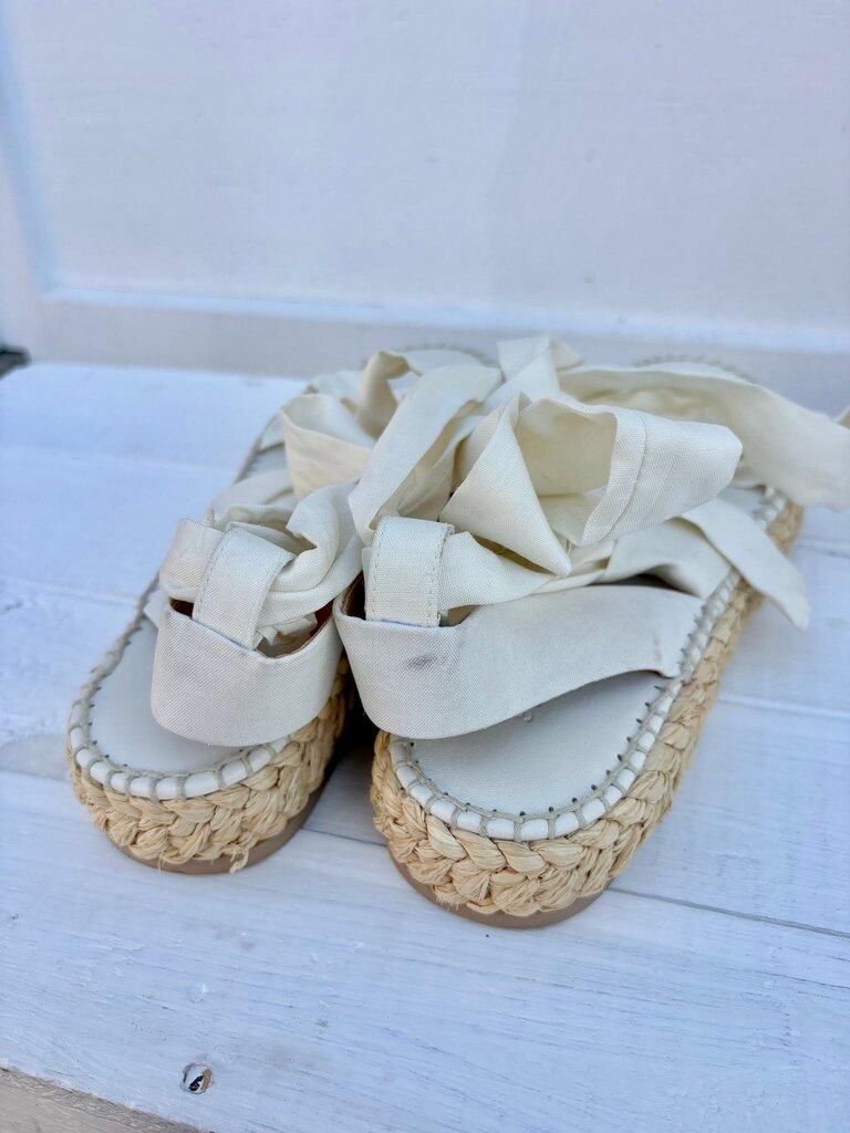 Ralph Lauren Lilyann Ikat-Print Espadrilles - Size 38.5