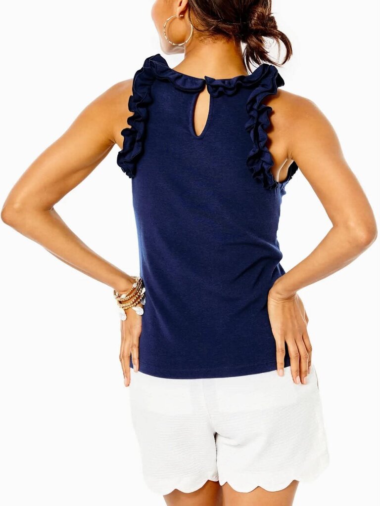 Lilly Pulitzer Sleeveless Agata Ruffle Tank - Size XL
