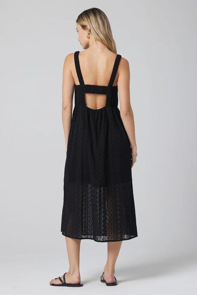 Saltwater Jacey Midi Dress In Black - Size XS (Retails for $189)