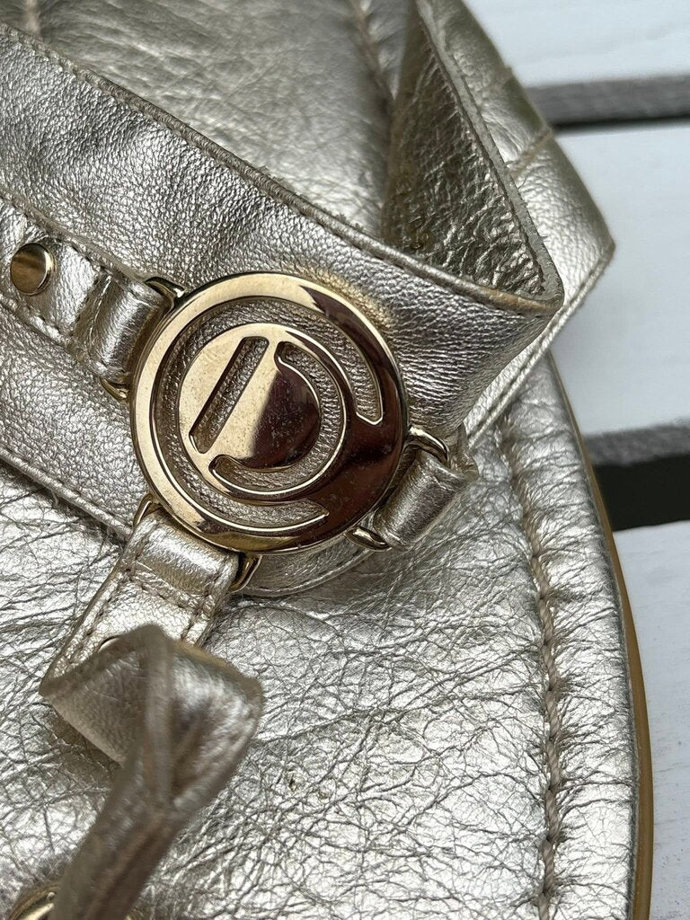 Christian Dior Metallic Leather Thong Sandals - Size 40