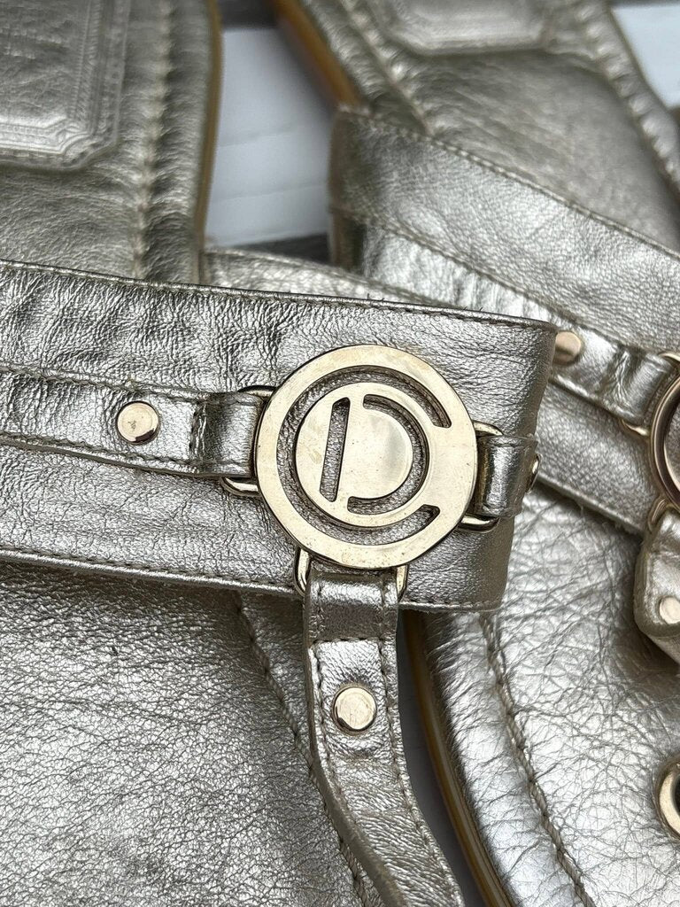 Christian Dior Metallic Leather Thong Sandals - Size 40