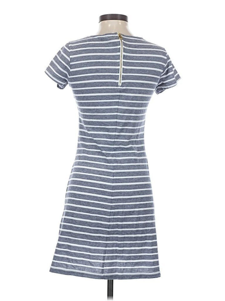 Sail to Sable Gray & White Striped Sheath Dress - Size XS