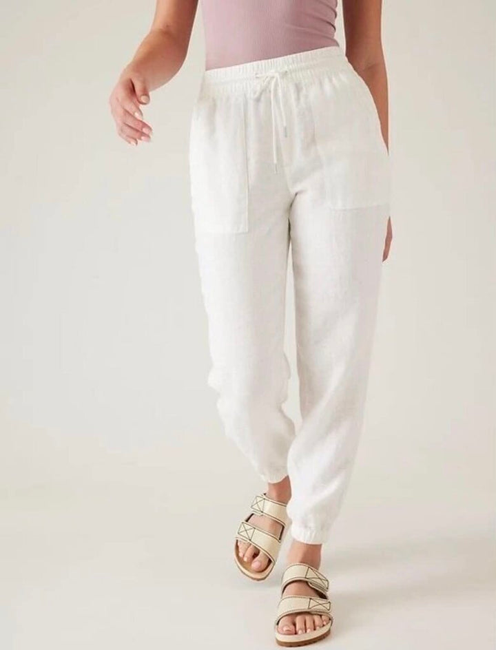 Athleta Retreat Linen Jogger Pants - Size 4