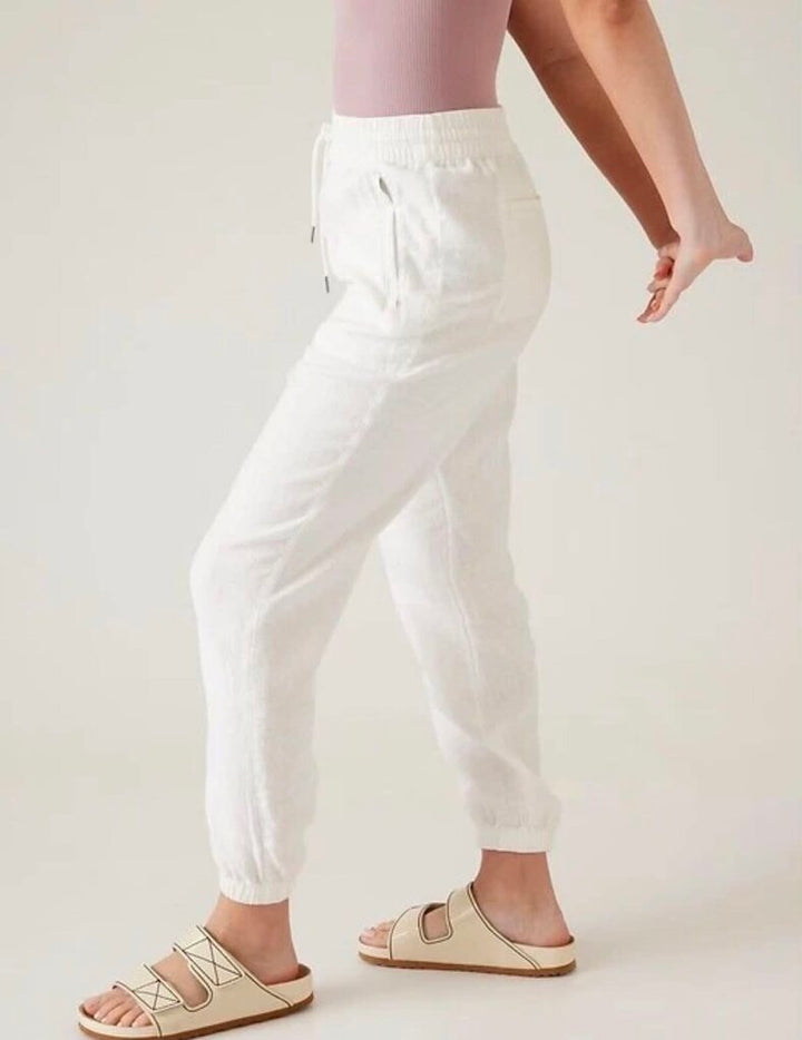 Athleta Retreat Linen Jogger Pants - Size 4