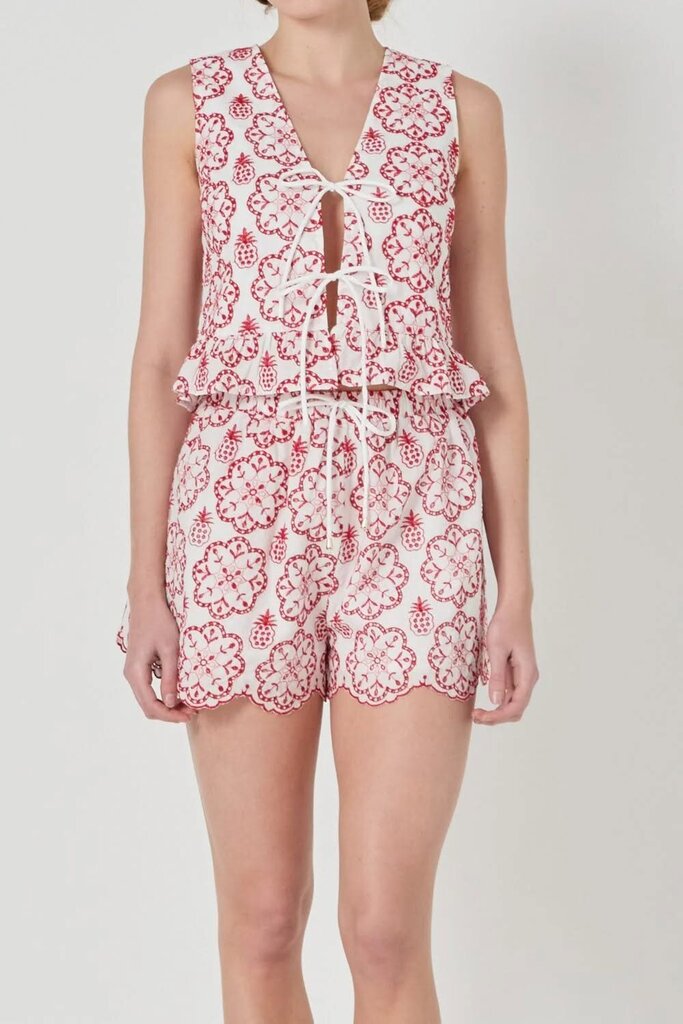 English Factory NWT Lola Embroidered Tie Tank - Size Small