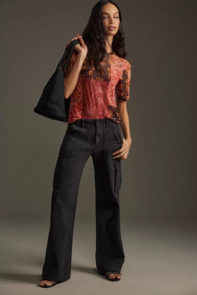 Anthropologie NWT Porridge Mesh Half-Sleeve Top