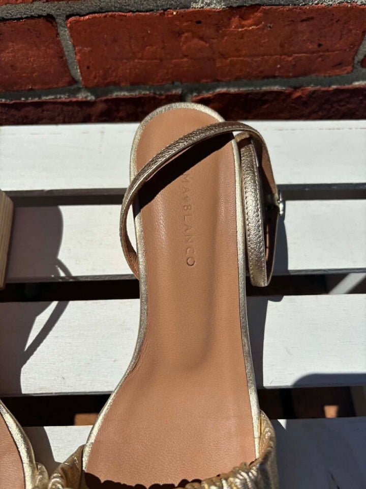 Huma Blanco Rosalinda Heels In Gold - Size 37
