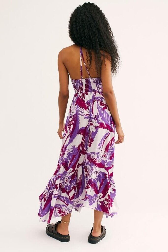 Free People Heat Wave Floral Print High Low Dress - Size XL