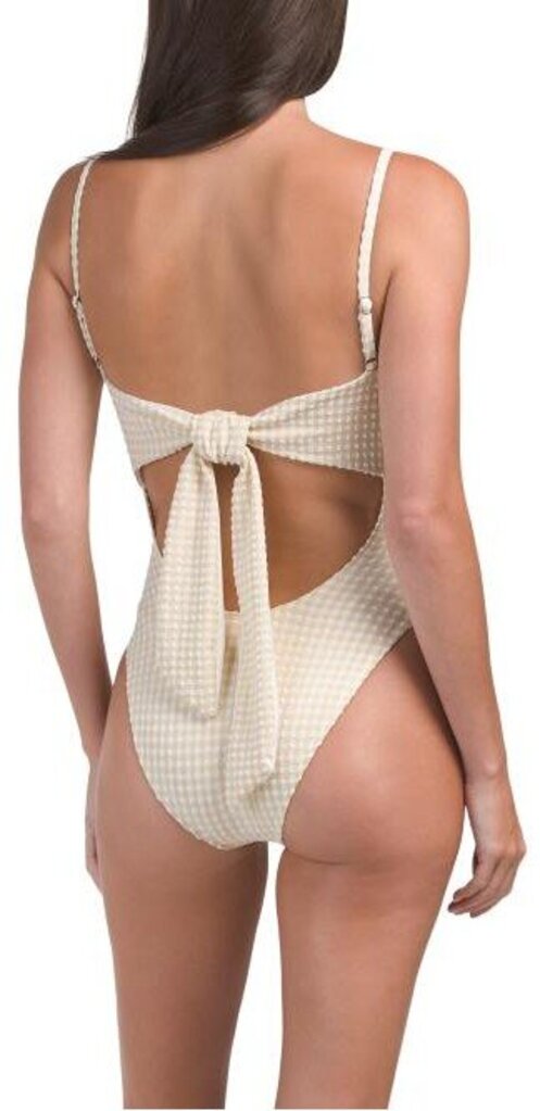Dippin Daisies NWT Gingham Saltwater One Piece in Latte - Size Small