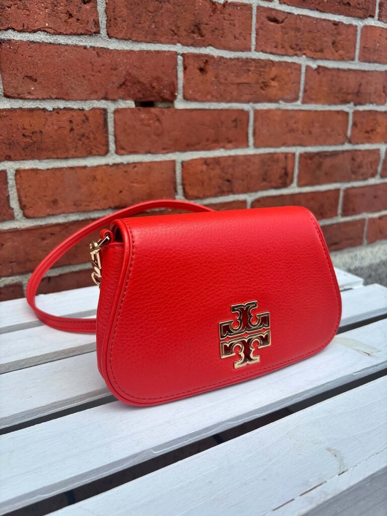 Tory Burch Britten Convertible Crossbody Clutch In Red