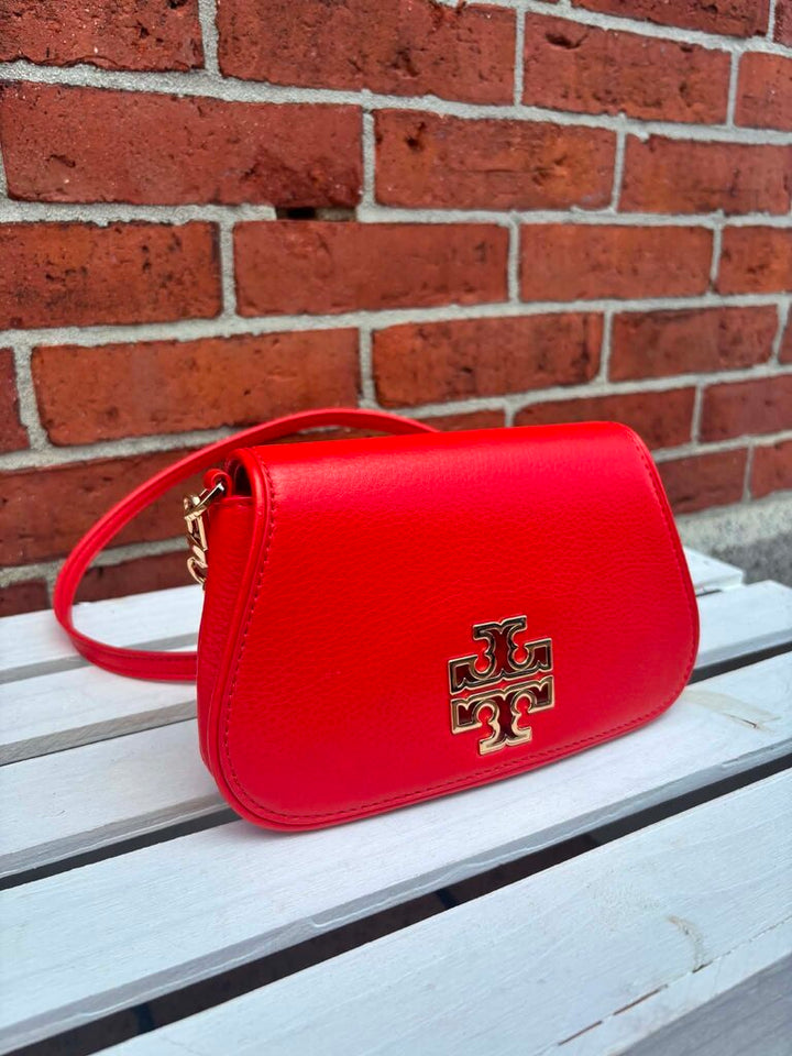 Tory Burch Britten Convertible Crossbody Clutch In Red