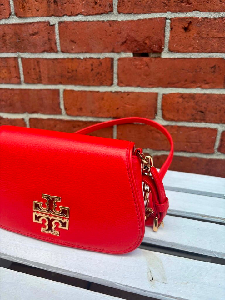 Tory Burch Britten Convertible Crossbody Clutch In Red