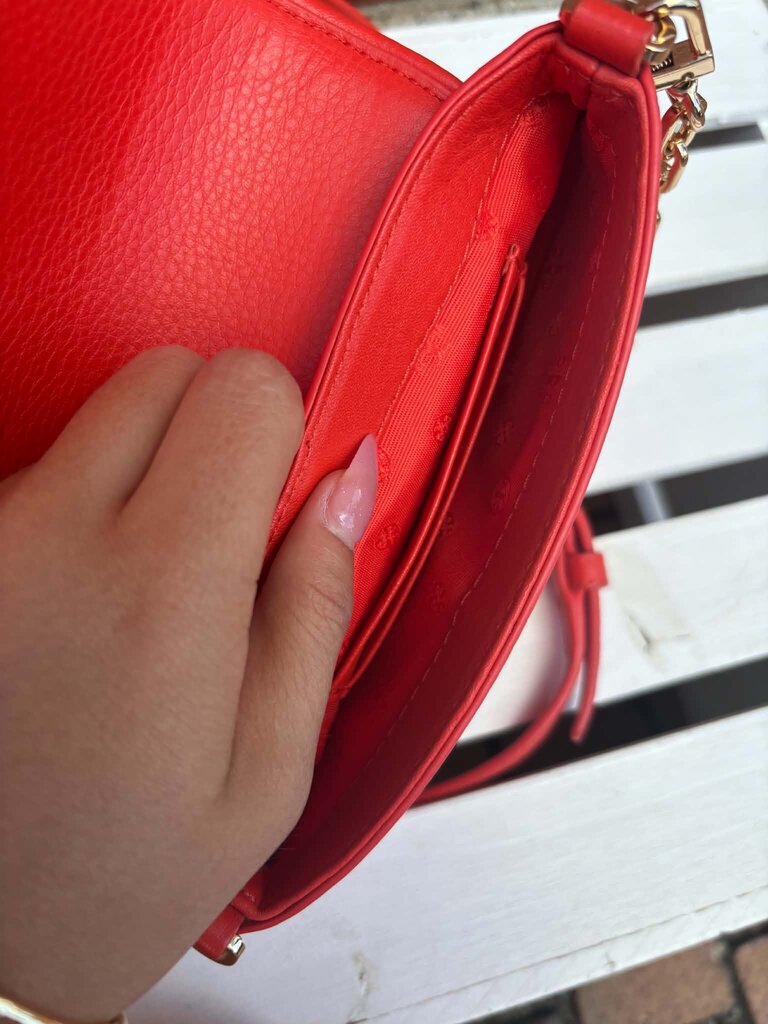 Tory Burch Britten Convertible Crossbody Clutch In Red