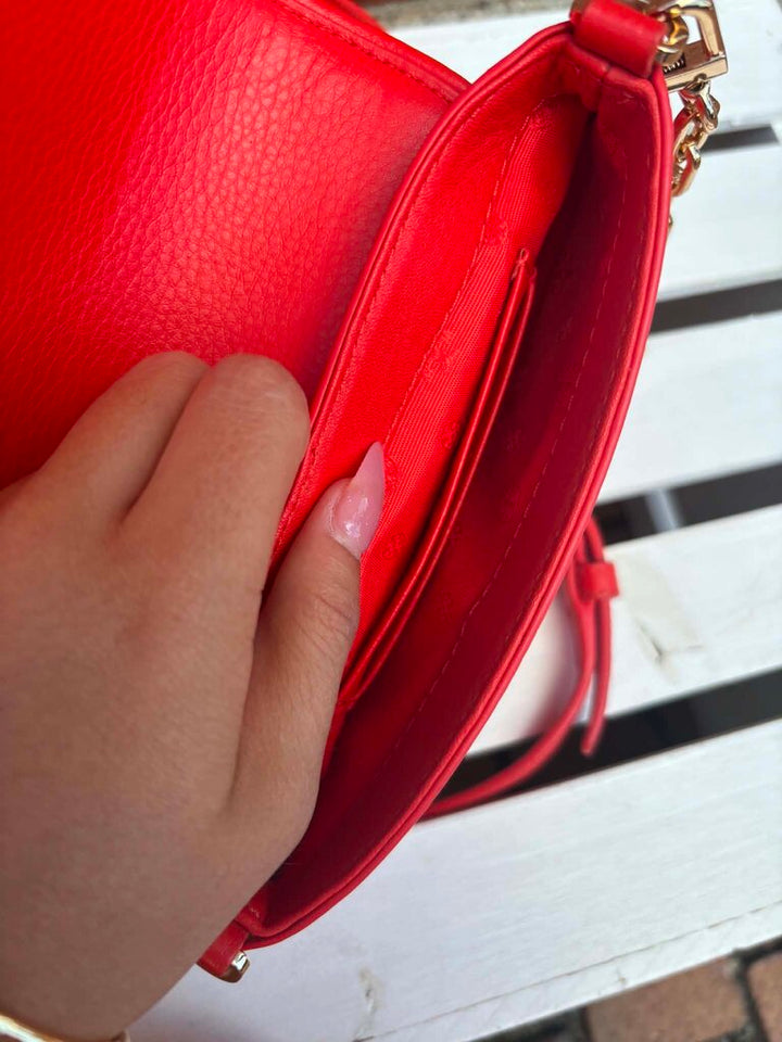 Tory Burch Britten Convertible Crossbody Clutch In Red