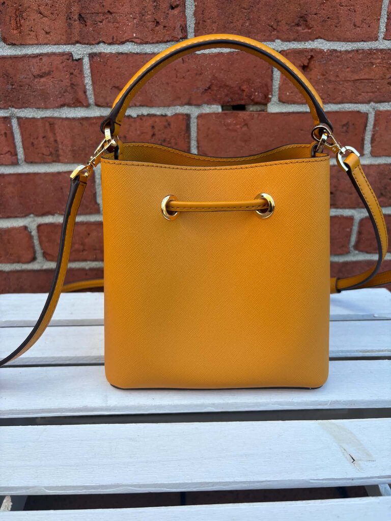 Michael Kors Suri Small Bucket Crossbody In Yellow
