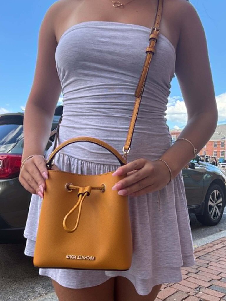 Michael Kors Suri Small Bucket Crossbody In Yellow
