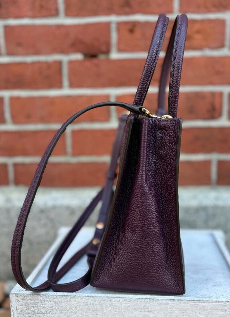 Michael Kors Mercer Crossbody Satchel in Plum - (Retails $228)