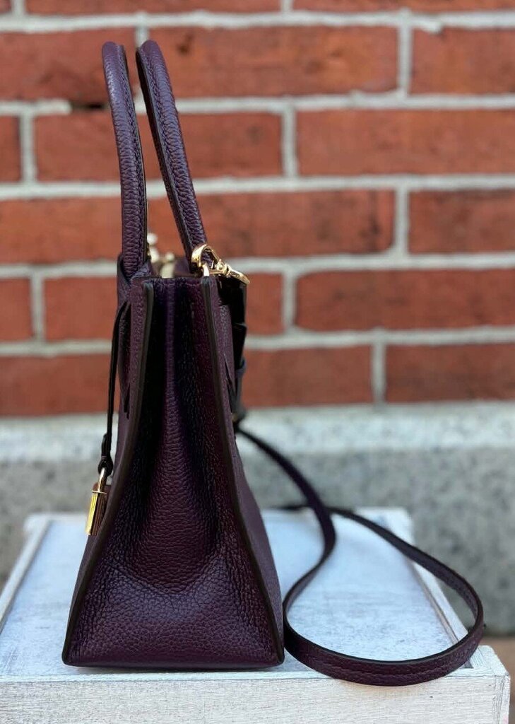 Michael Kors Mercer Crossbody Satchel in Plum - (Retails $228)