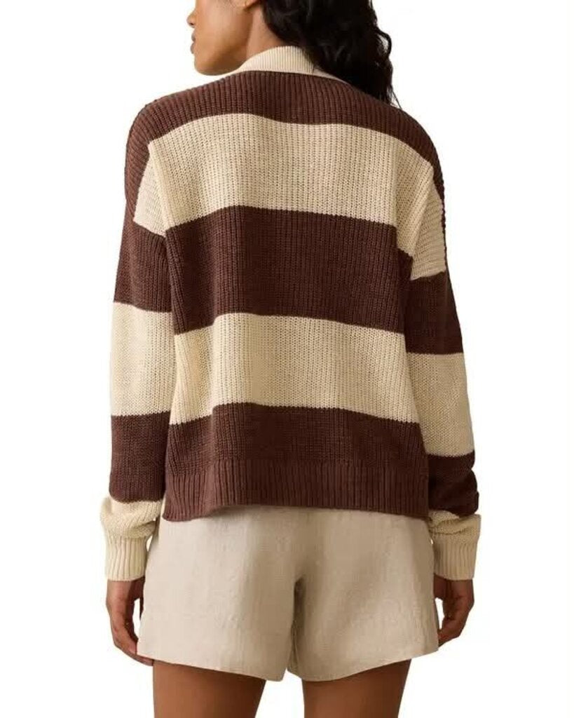 Faherty Striped Polo Sweater - Size Small (retails for $168)