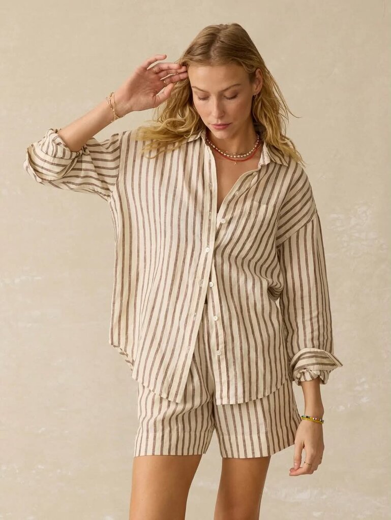 Faherty Laguna Linen Relaxed Shirt - Size Small (retails for $168)