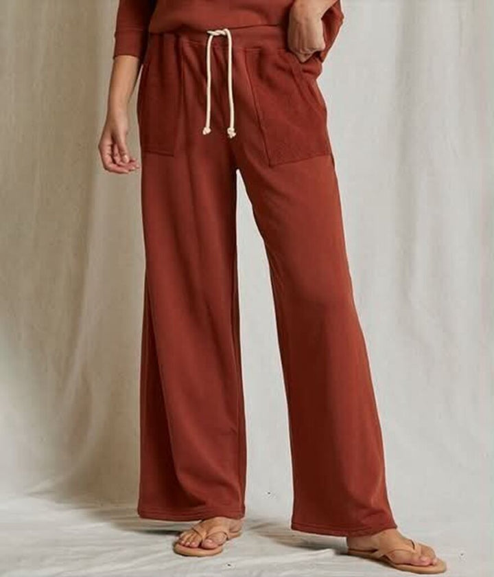 Perfectwhitetee French Terry Pant in Rust - Size Small