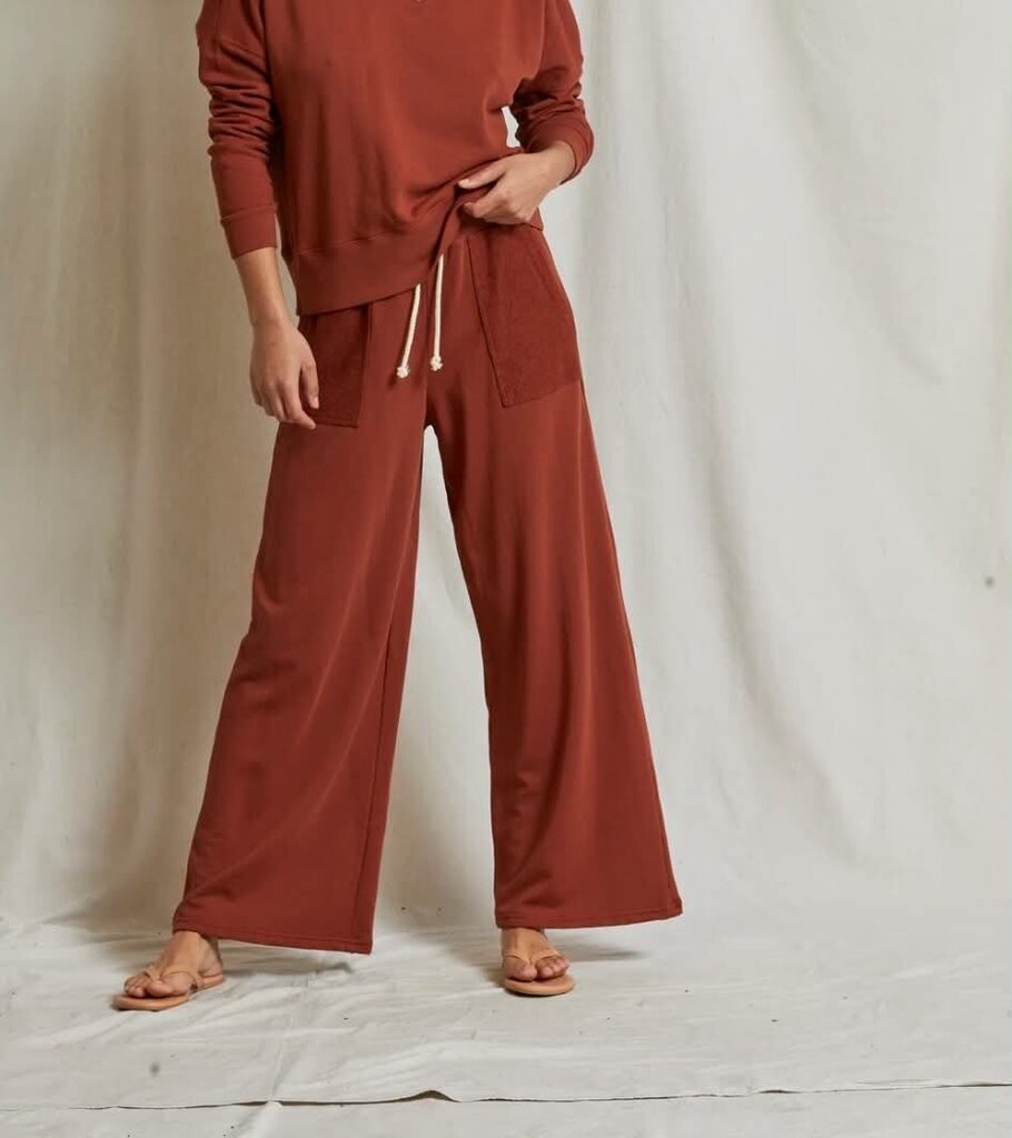 Perfectwhitetee French Terry Pant in Rust - Size Small