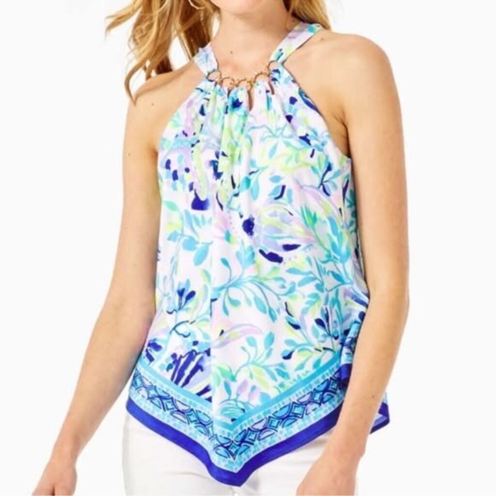Lilly Pulitzer Julien Halter in Resort White Shell Beach NWT - Size Large