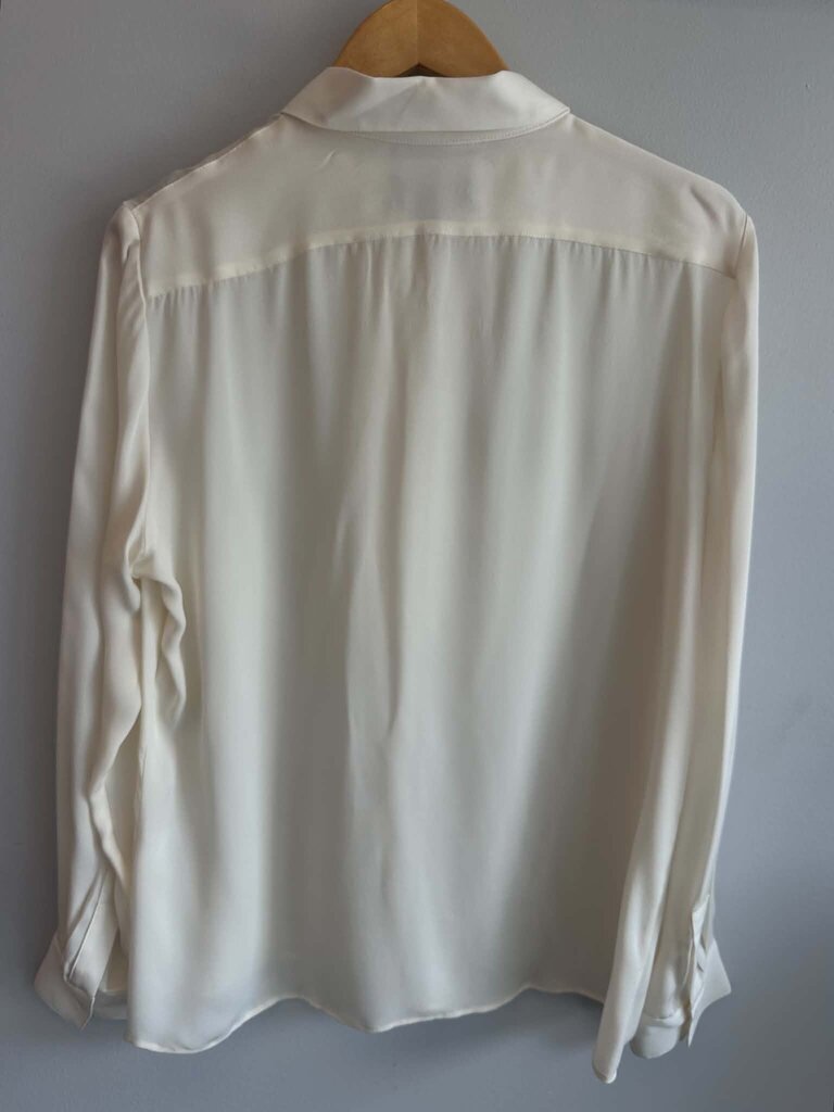 Nili Lotan Ruffle Silk Button Down - Size Large