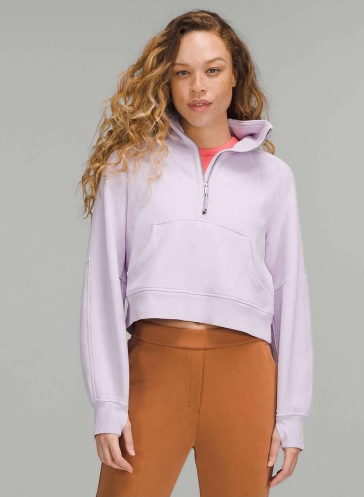 Lululemon Scuba Oversized Funnel Neck Half Zip in Lavender Dew - Size M/L