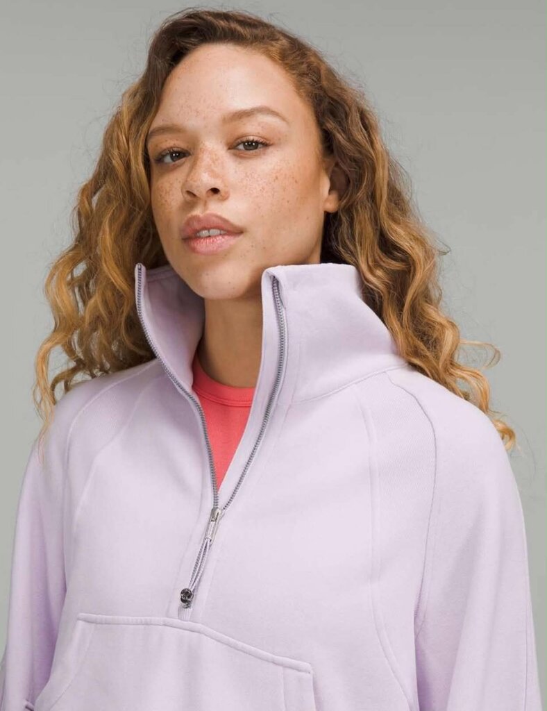 Lululemon Scuba Oversized Funnel Neck Half Zip in Lavender Dew - Size M/L