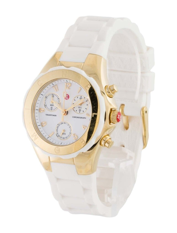 Michele Tahitian Jelly Bean Watch- White (Org. retail $345)