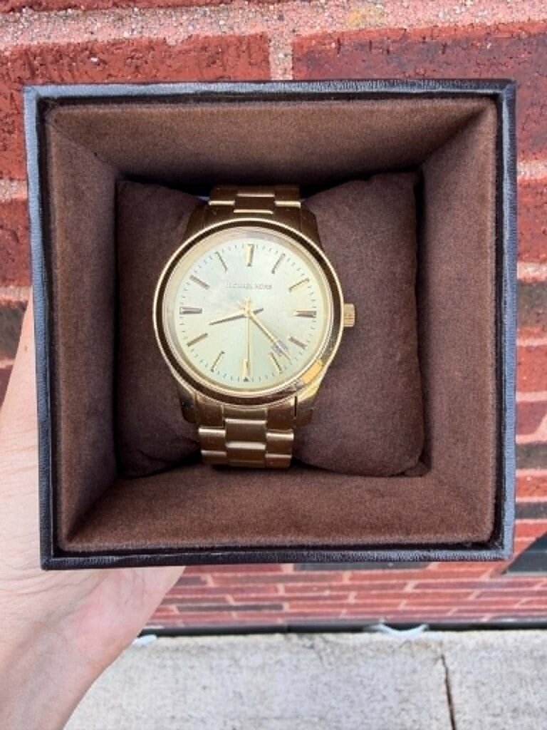 Michael Kors Slim Runway Gold-Tone Stainless Steel Watch (Org. Retail $225)