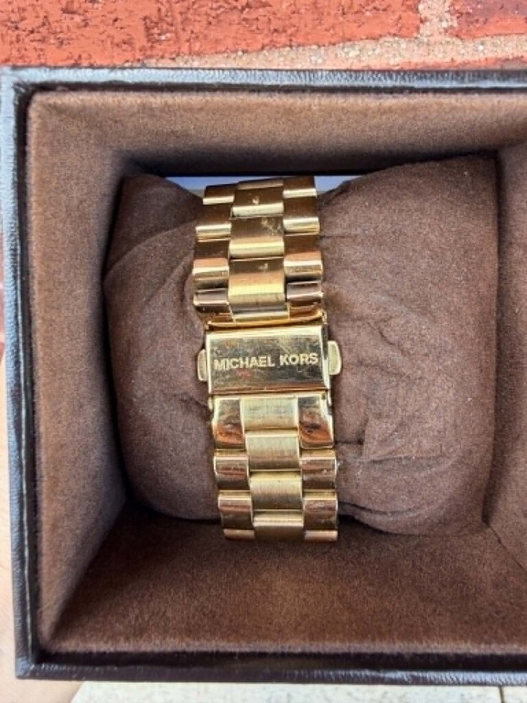 Michael Kors Slim Runway Gold-Tone Stainless Steel Watch (Org. Retail $225)