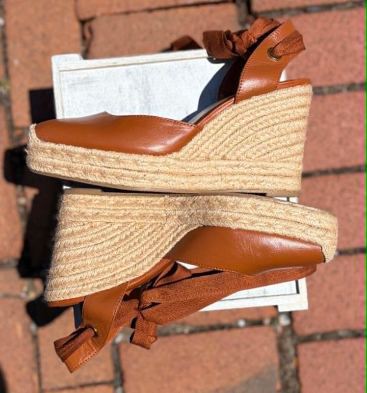 Zara Espadrilles Tie Up Wedges - Size 39