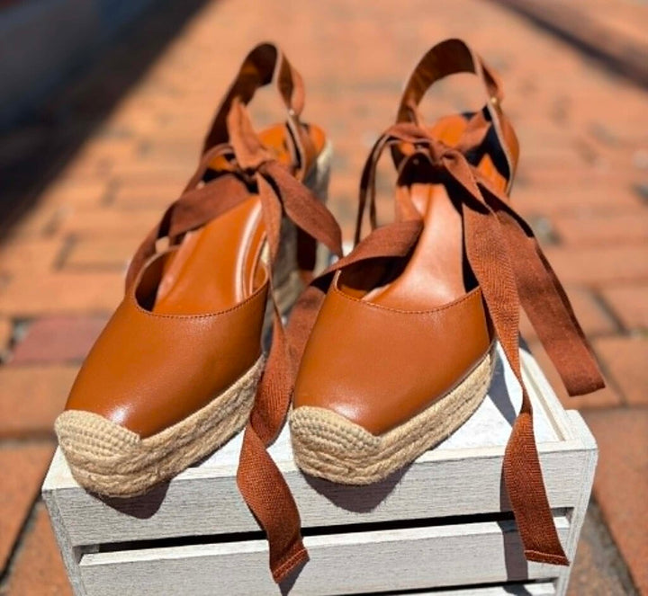 Zara Espadrilles Tie Up Wedges - Size 39