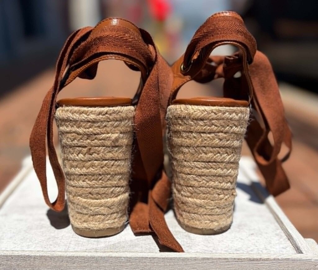 Zara Espadrilles Tie Up Wedges - Size 39