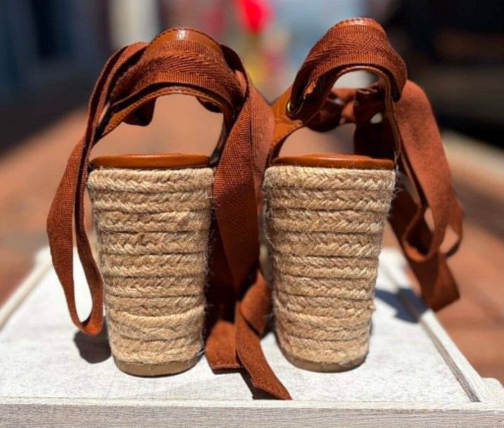 Zara Espadrilles Tie Up Wedges - Size 39