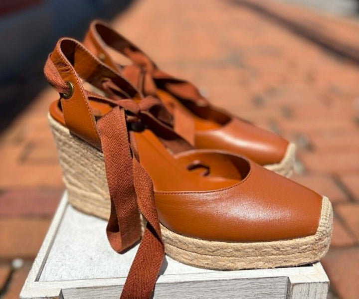 Zara Espadrilles Tie Up Wedges - Size 39